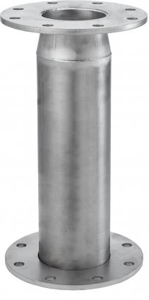 V2A Saugrohr mit Flansch DN 125, FF-Stück / L = 1200 mm